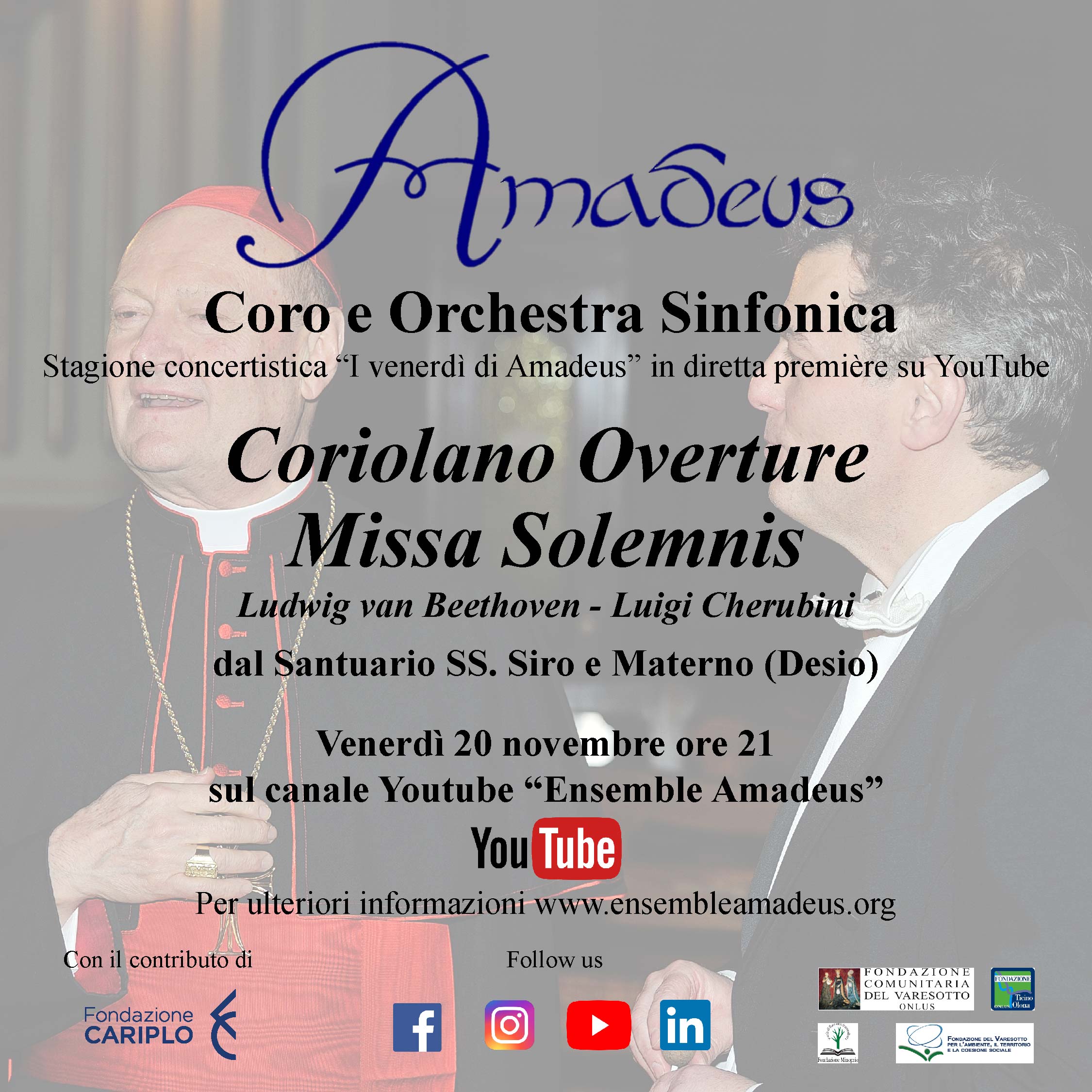 20201120 Coriolano & Missa Solemnis - locandina première Amadeus